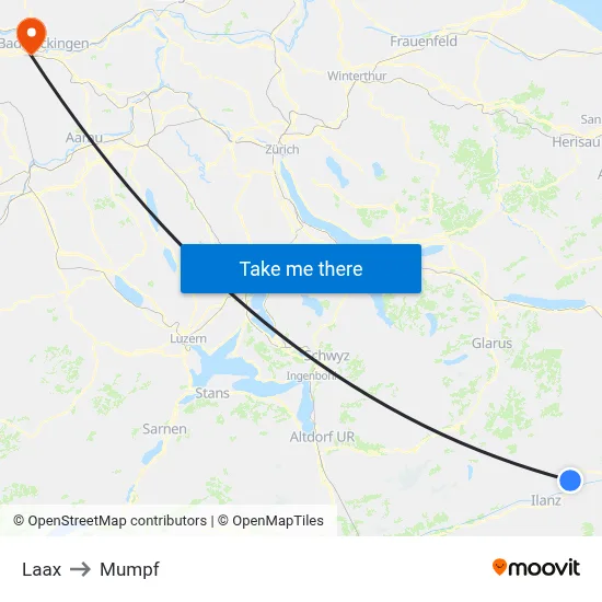 Laax to Mumpf map