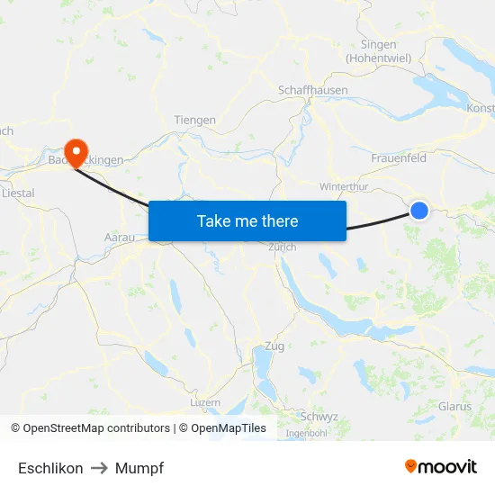 Eschlikon to Mumpf map