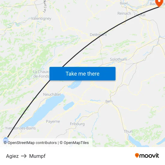 Agiez to Mumpf map