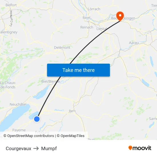 Courgevaux to Mumpf map