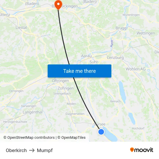 Oberkirch to Mumpf map