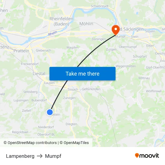Lampenberg to Mumpf map