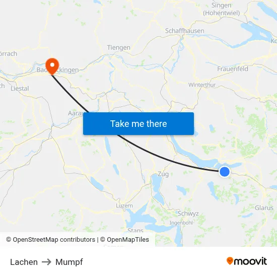 Lachen to Mumpf map