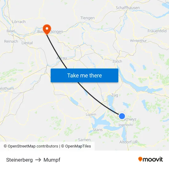 Steinerberg to Mumpf map