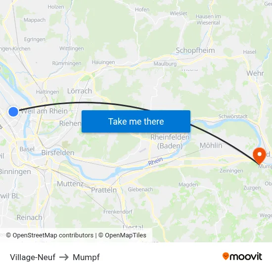 Village-Neuf to Mumpf map