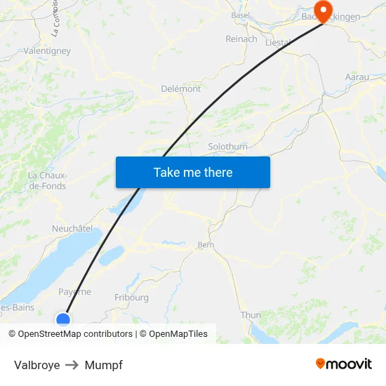 Valbroye to Mumpf map