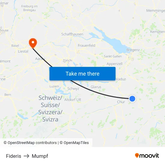 Fideris to Mumpf map
