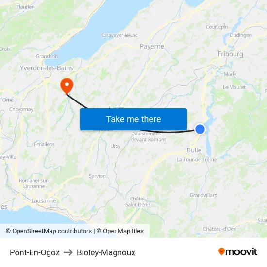 Pont-En-Ogoz to Bioley-Magnoux map