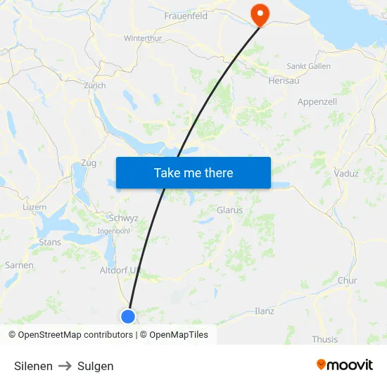 Silenen to Sulgen map