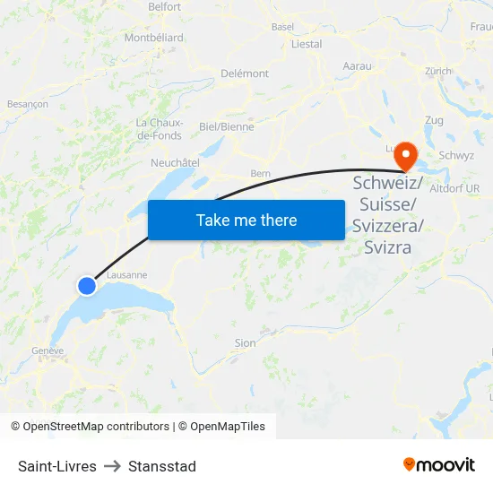 Saint-Livres to Stansstad map