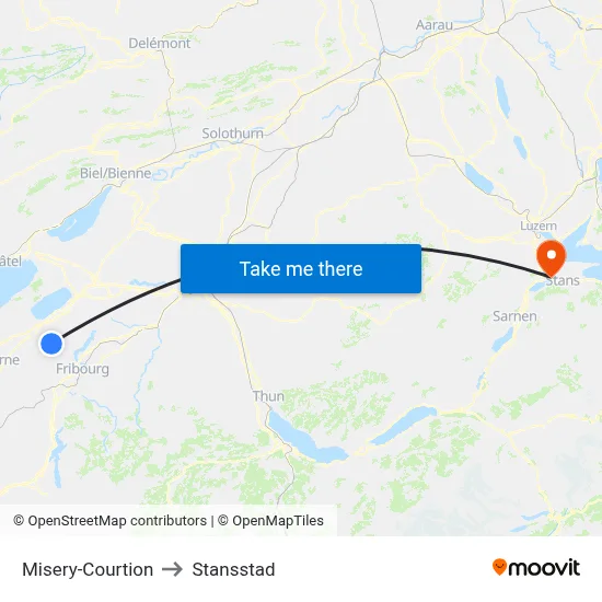 Misery-Courtion to Stansstad map