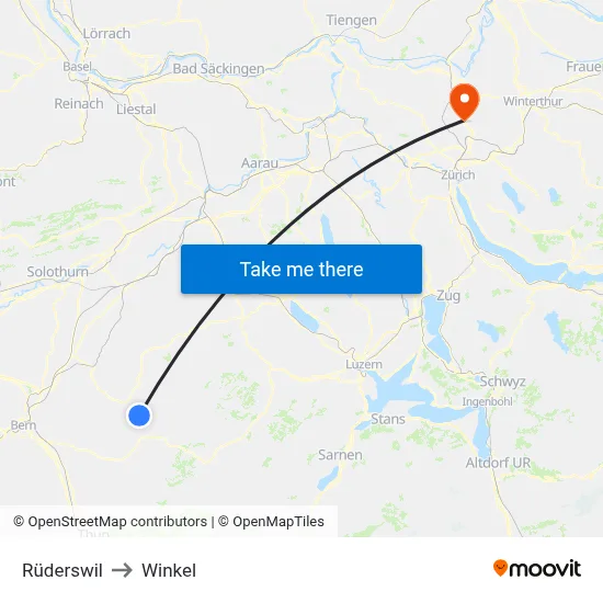 Rüderswil to Winkel map