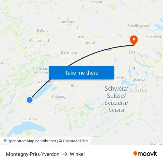 Montagny-Près-Yverdon to Winkel map
