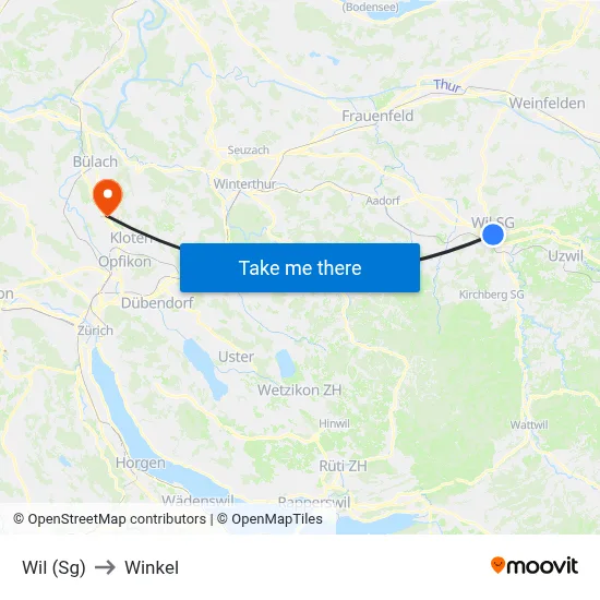 Wil (Sg) to Winkel map