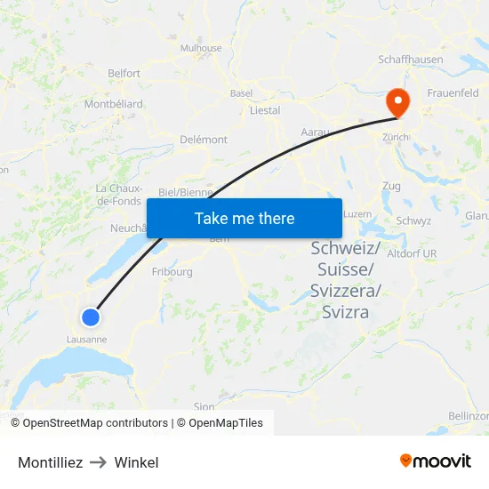 Montilliez to Winkel map