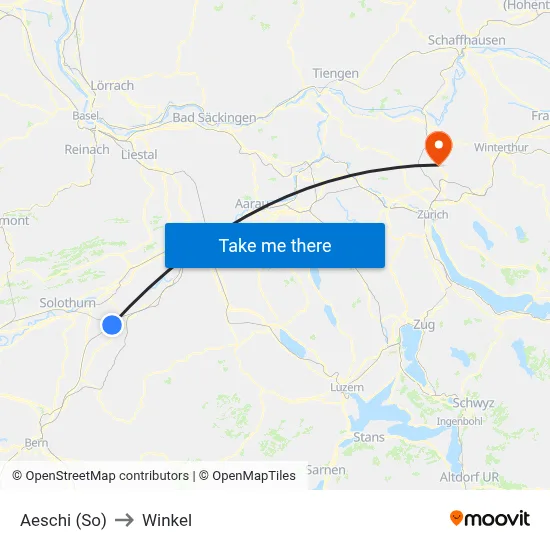 Aeschi (So) to Winkel map