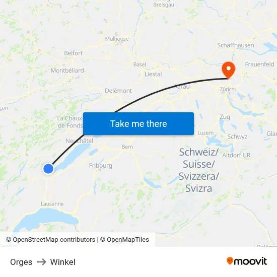 Orges to Winkel map