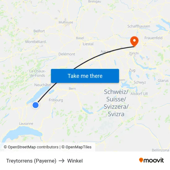 Treytorrens (Payerne) to Winkel map