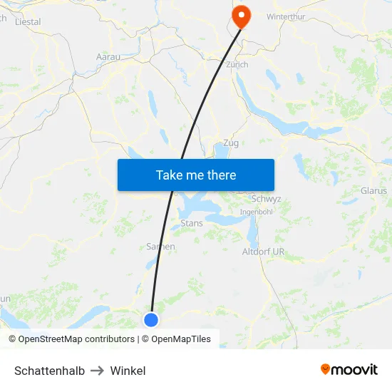 Schattenhalb to Winkel map