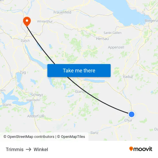 Trimmis to Winkel map