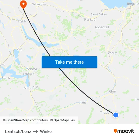 Lantsch/Lenz to Winkel map