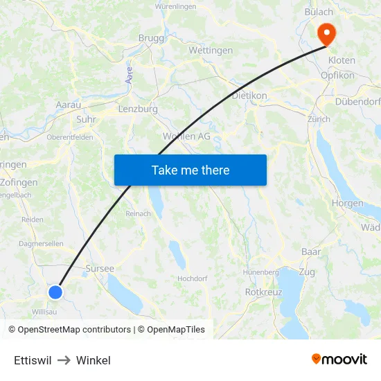 Ettiswil to Winkel map