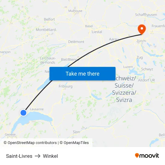 Saint-Livres to Winkel map