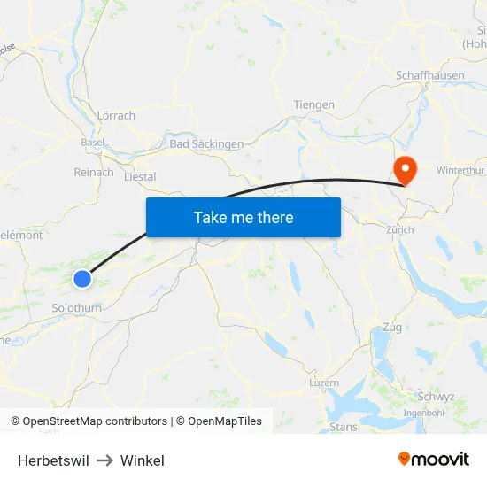 Herbetswil to Winkel map