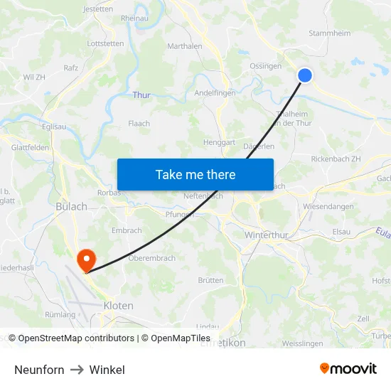 Neunforn to Winkel map
