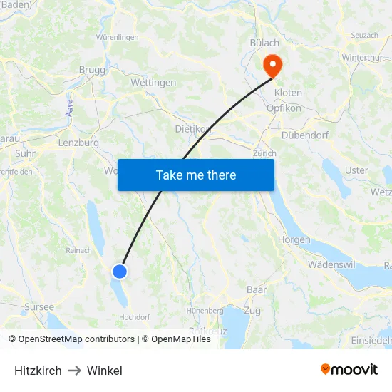 Hitzkirch to Winkel map