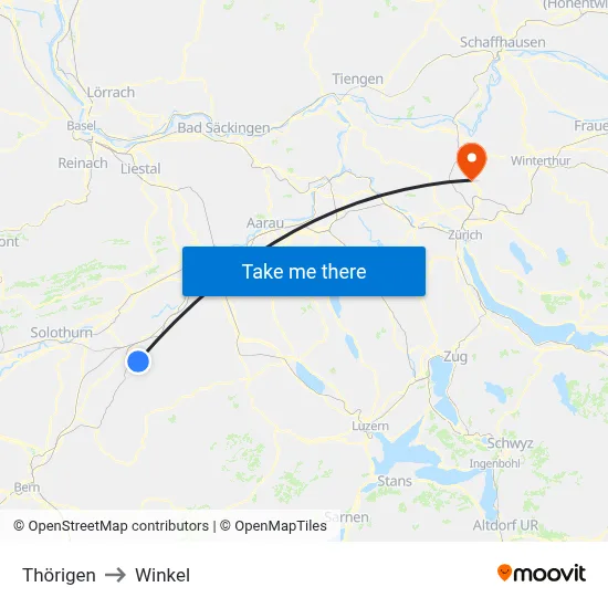 Thörigen to Winkel map