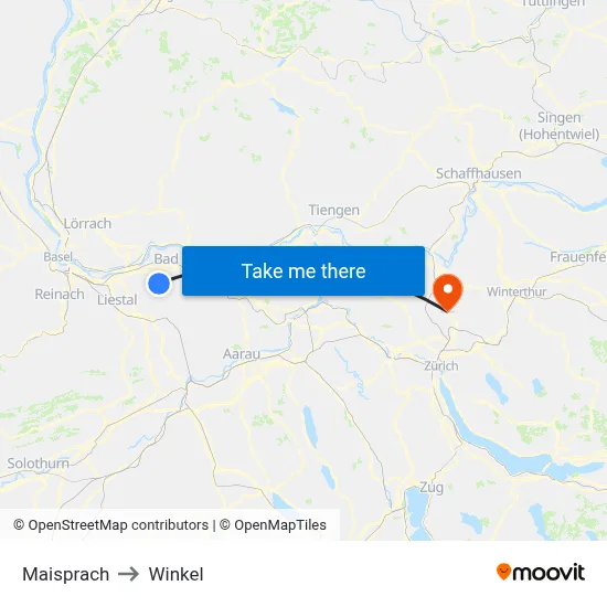 Maisprach to Winkel map