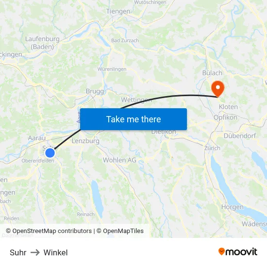 Suhr to Winkel map