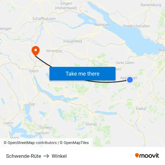 Schwende-Rüte to Winkel map