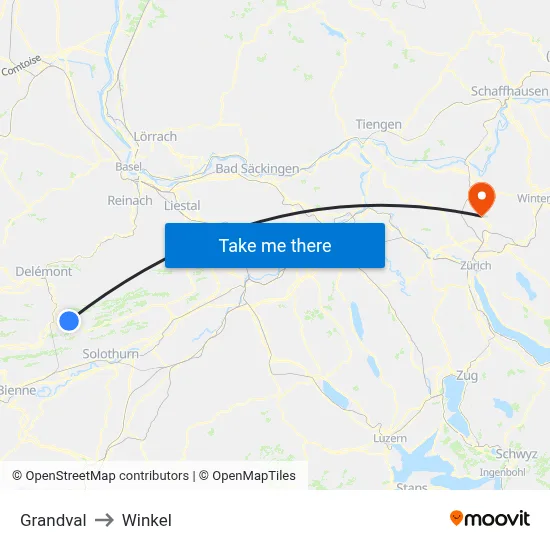 Grandval to Winkel map