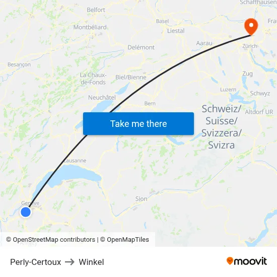Perly-Certoux to Winkel map