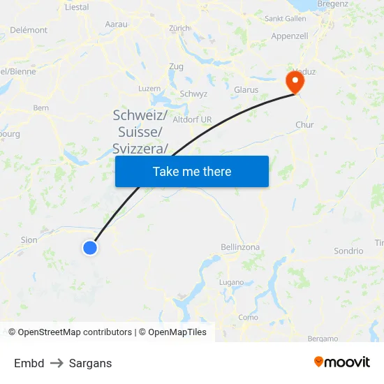 Embd to Sargans map