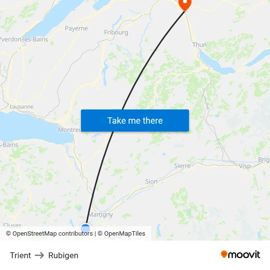Trient to Rubigen map