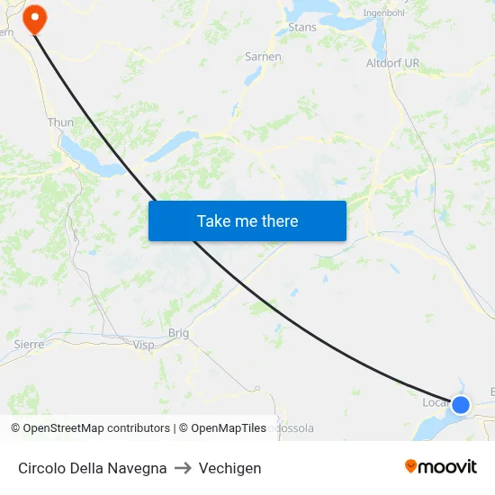 Circolo Della Navegna to Vechigen map
