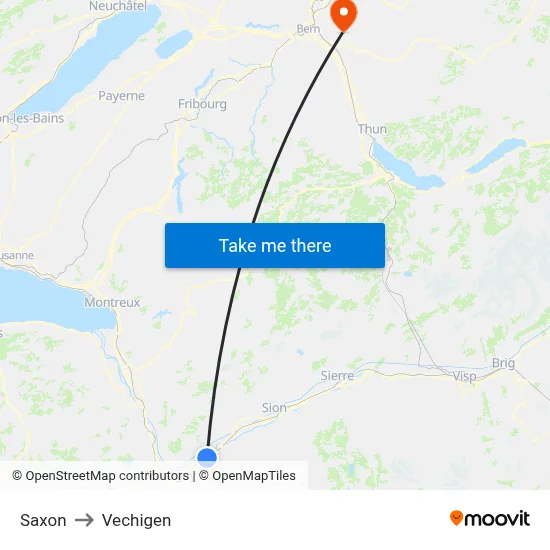 Saxon to Vechigen map