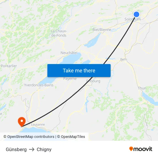 Günsberg to Chigny map