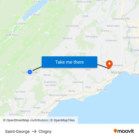 Saint-George to Chigny map