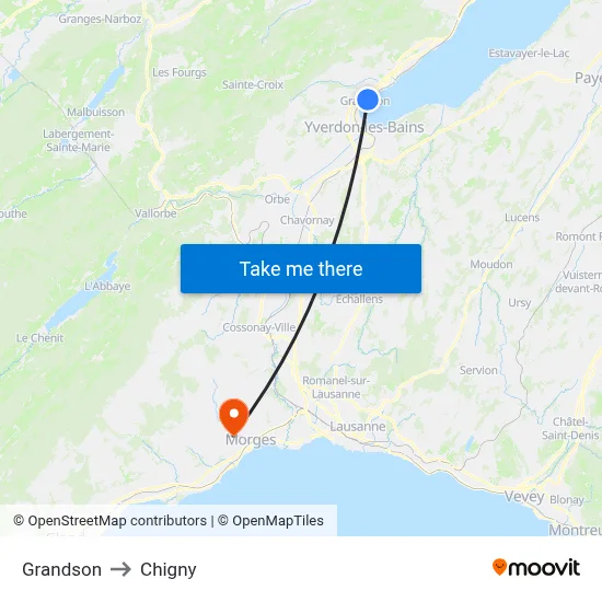 Grandson to Chigny map
