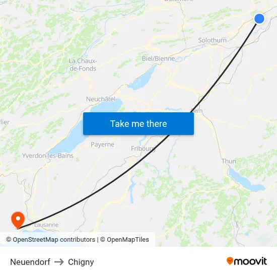 Neuendorf to Chigny map