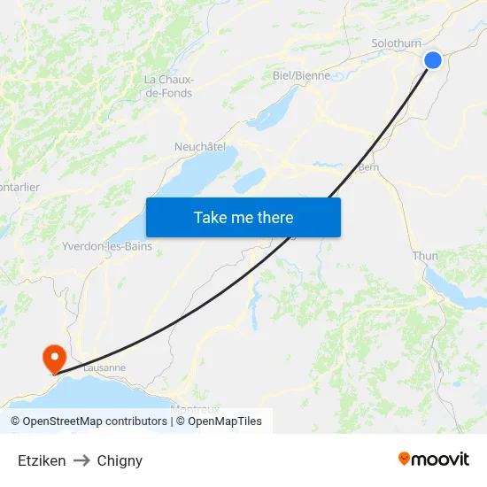 Etziken to Chigny map