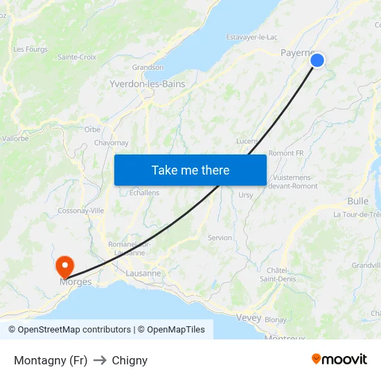 Montagny (Fr) to Chigny map