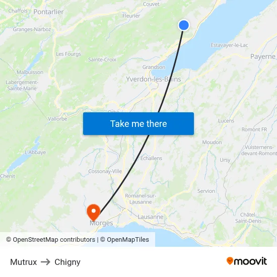 Mutrux to Chigny map