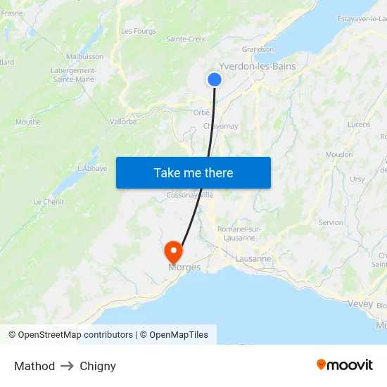 Mathod to Chigny map