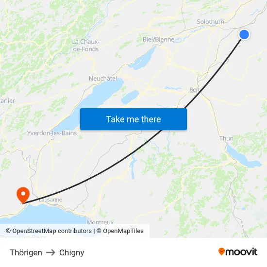 Thörigen to Chigny map