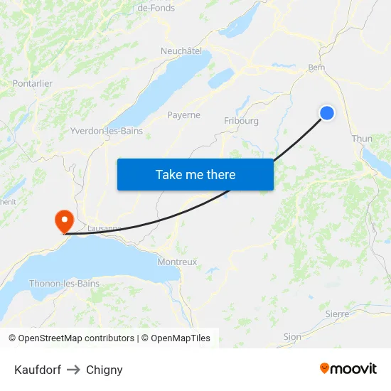Kaufdorf to Chigny map
